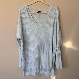 Iight blue out from under sweater